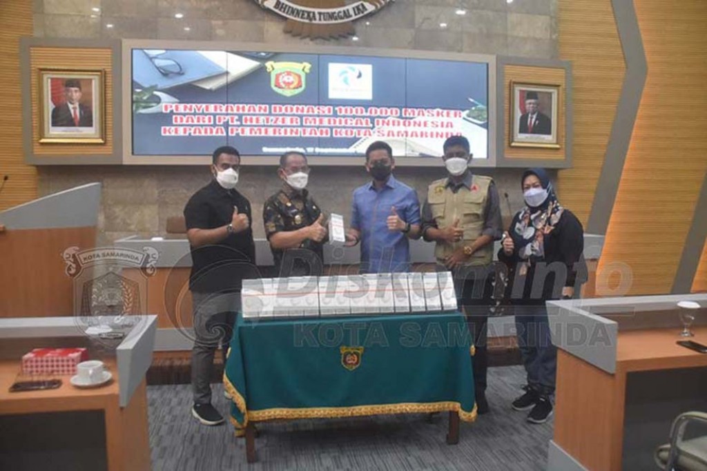 Kembali Samarinda Dibantu 100.000 Masker dari PT Hetzer Medical Indonesia