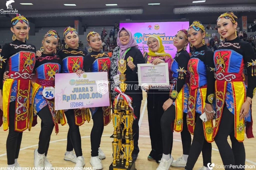 Perempuan Samarinda Berprestasi! Citra Pesona Mahakam 1 Perwosi Kaltim Juara 3 Nasional Lomba Senam Kreasi