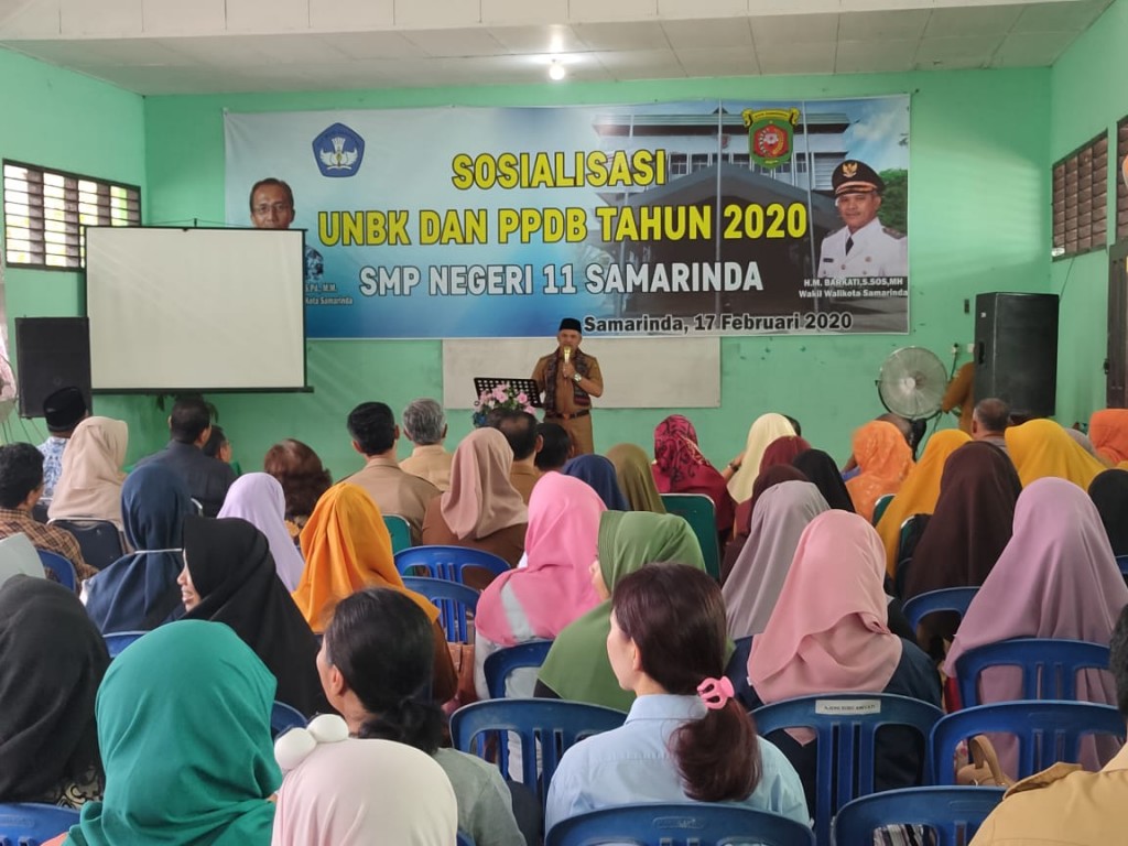 Wawali Hadiri Sosialisasi UNBK dan PPDB di SMPN 11