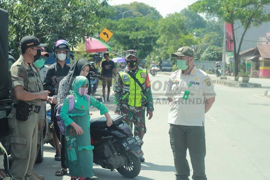 30 Warga Terjaring Tanpa Masker Saat Operasi Yustisi di Samarinda Seberang