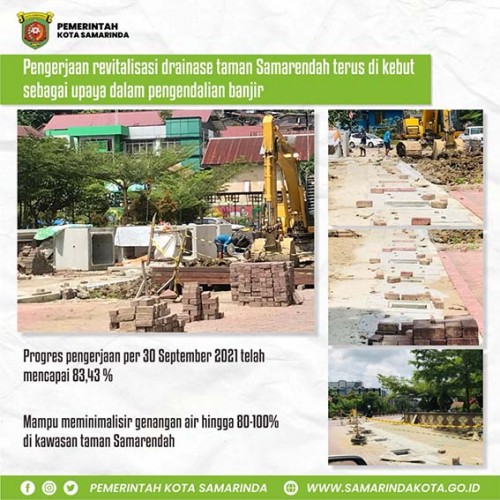 Progres Peningkatan Kapasitas Drainase Taman Samarendah Sudah 83 Persen, Bulan Depan Beres