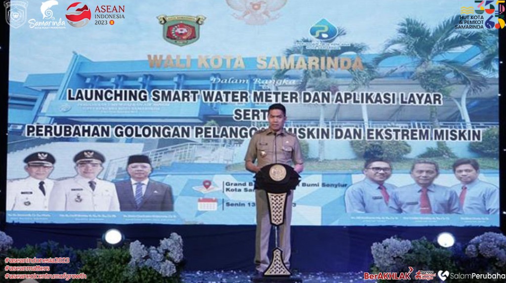 Andi Harun Launching Smart Water Meter dan Aplikasi Layar, Juga Gratiskan Pelanggan Golongan Miskin dan Ekstrem Miskin