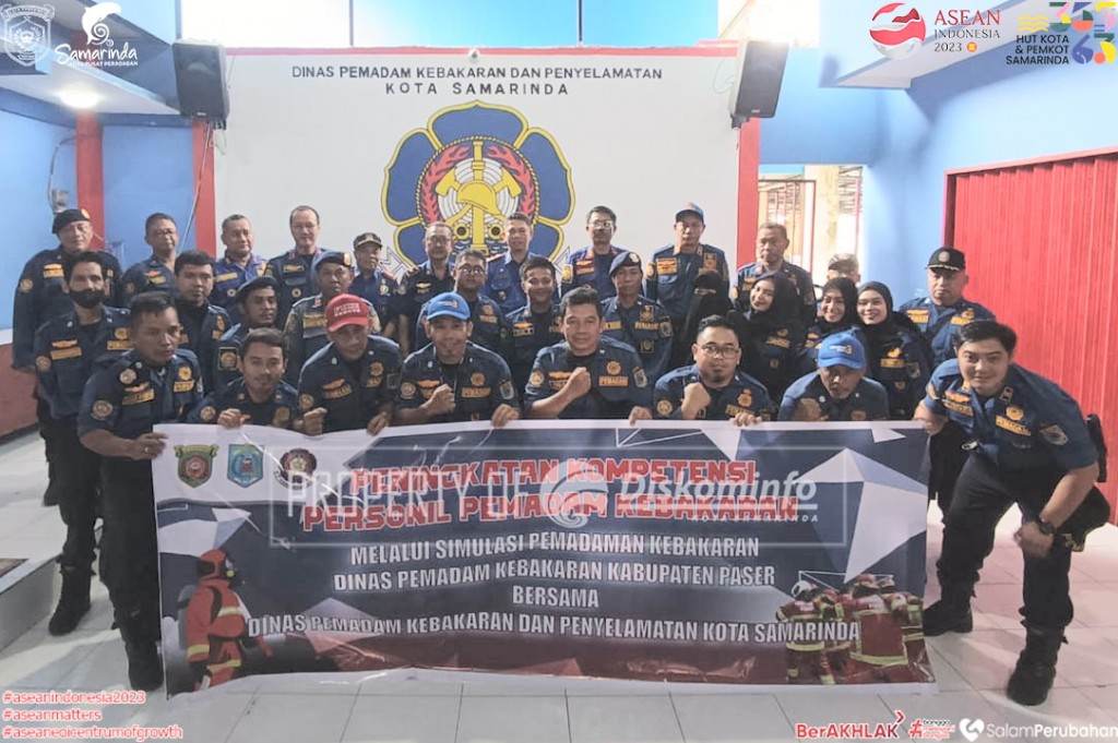 Terima Kunjungan dari Paser, Disdamkarmat Samarinda Ajak Latihan Bersama